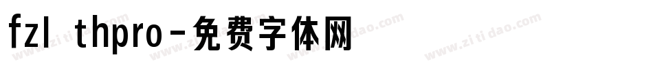 fzl thpro字体转换